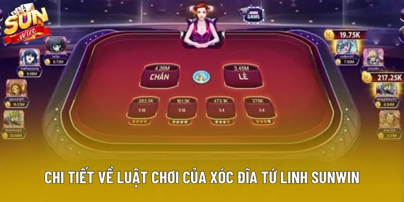 Chi tiết về luật chơi của Xóc Đĩa Tứ Linh Sunwin